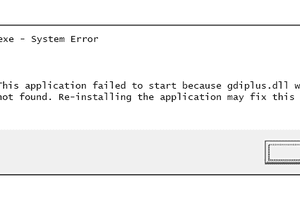 Screenshot of a gdiplus.dll error message in Windows