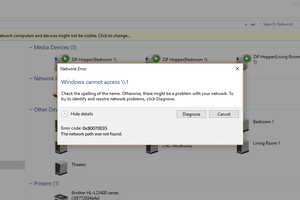 Network path was not found