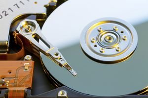 Photo of a hard disc drive platter