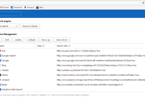 maxthon search engines