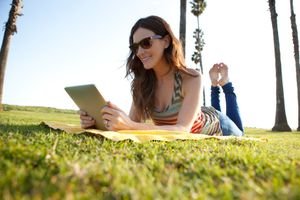 Woman Browsing iPad