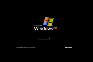 Screenshot of the Windows XP Professional splash screen