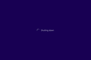 Screenshot of the Windows 8 Shutdown Process in action