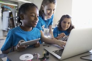Children using computer