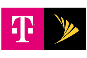 Side-by-side of the T-Mobile and Sprint logos