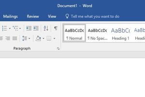 A screen shot of the Microsoft Word Ribbon.