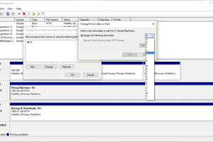 Screenshot of the Change Drive Letter or Path Option in Disk Management in Windows 10
