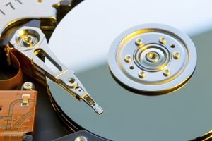 A computer’s hard drive.