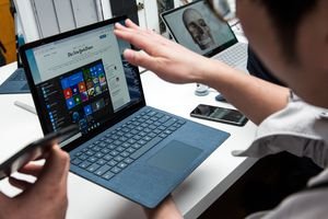 A picture of a laptop computer with the Start menu showing