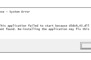 D3dx9_43.dll Error