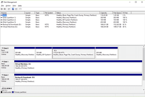 Screenshot of the Disk Management Tool in Windows 10