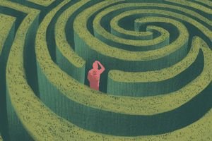 Image of a man in a maze