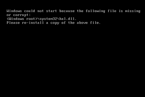 Hal.dll Error Message