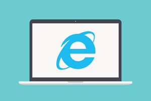 Internet Explorer 11 on laptop