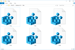 Screenshot of several REG files in Windows 10