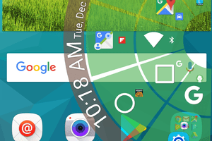 Screenshot of an Android pie menu created with the Pie Control app