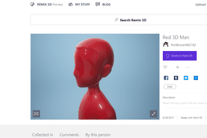 Screenshot of a Paint 3D model on Remix 3D