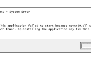 Msvcr90.dll Error Message