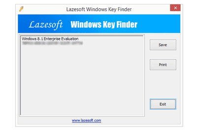 Screenshot of Lazesoft Windows Key Finder
