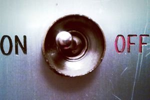 Close-Up Of On And Off Switch