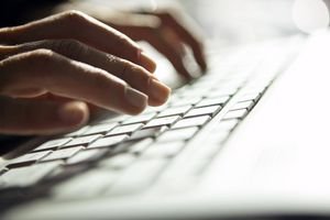 Picture of hands typing on a keyboard